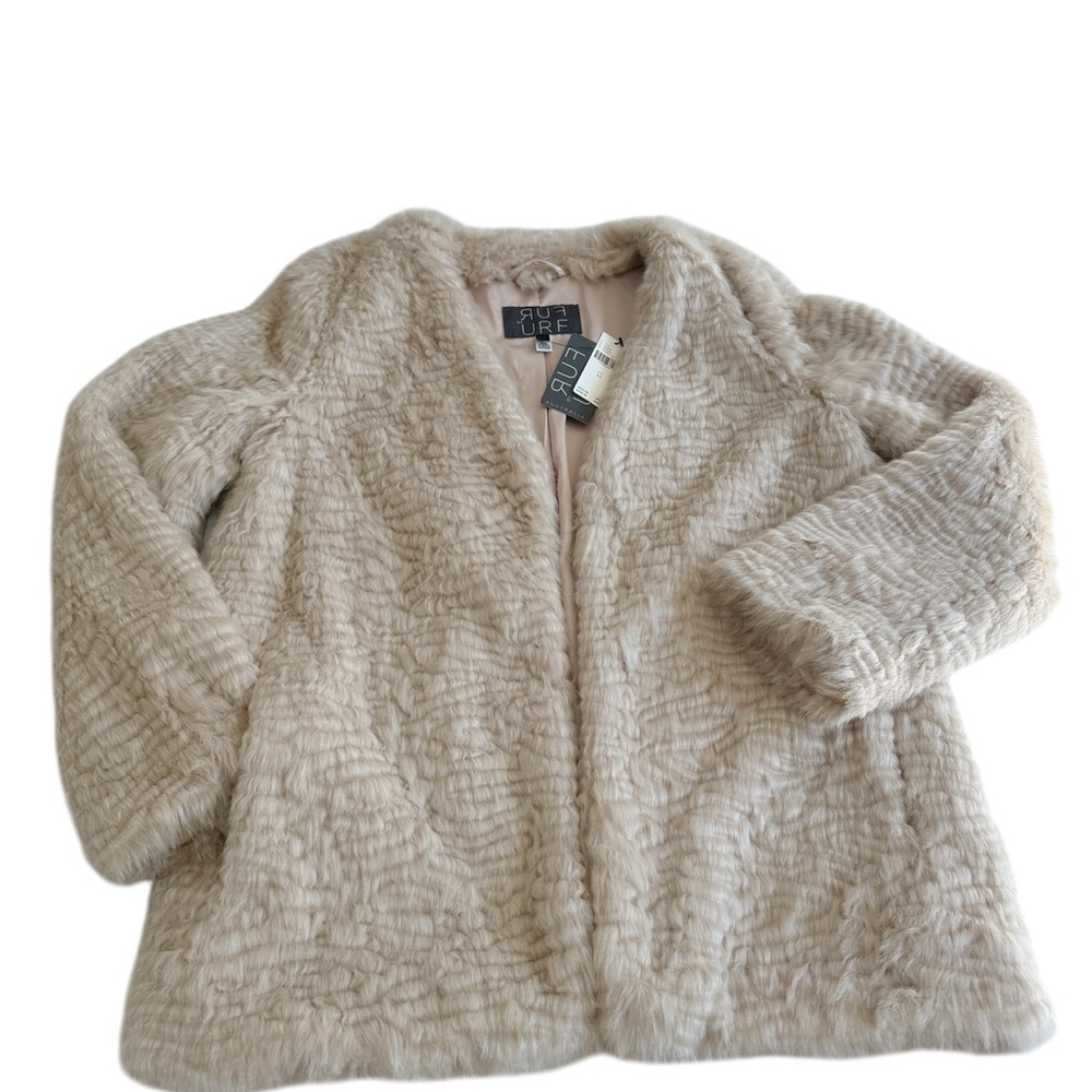 Anthropologie Plush Teddy Jacket in Light Beige
